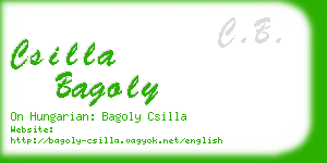 csilla bagoly business card